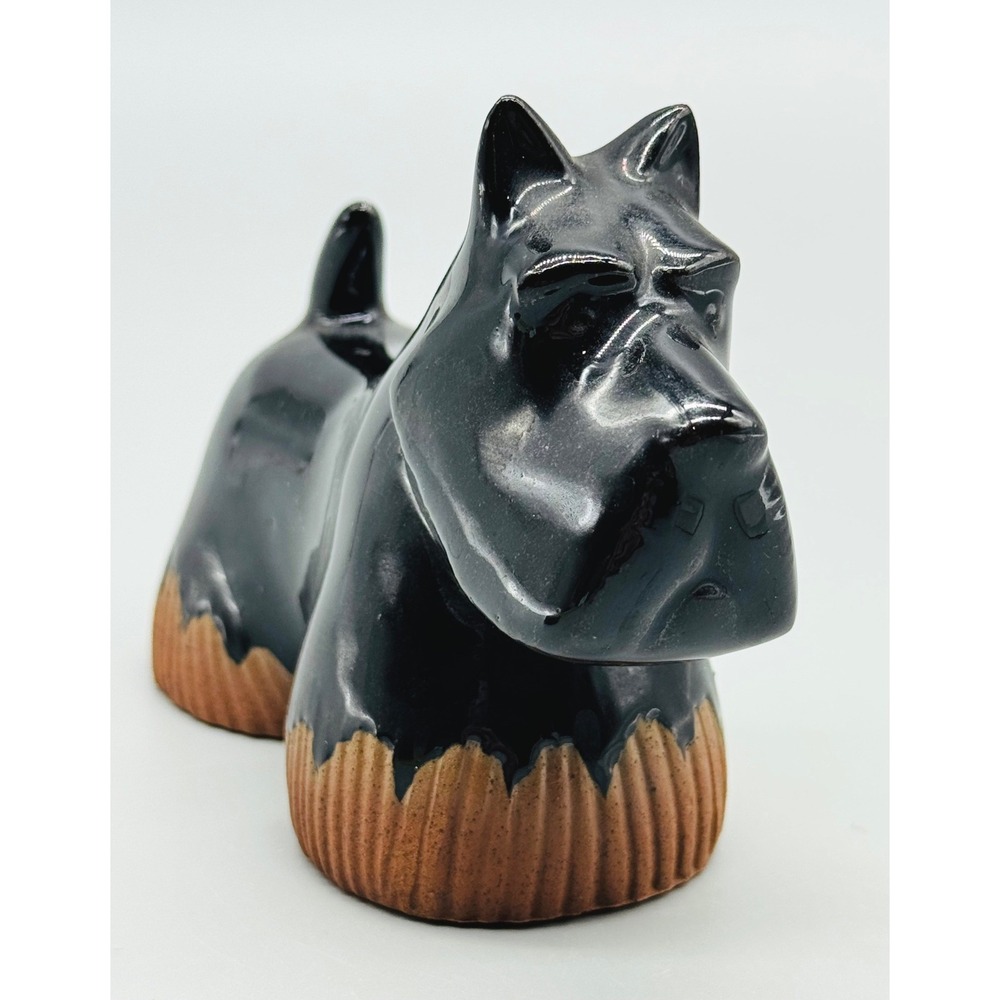 Toscany Scottish Terrier Dog Figurine Black Ceramic Whimsical‎ Japan